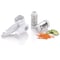 Commercial Chef Mini Hand Held Grater With Interchangeable Blades - 2 In 1 Manual Rotary Cheese Grater Stainless CH1530 - alternate 3